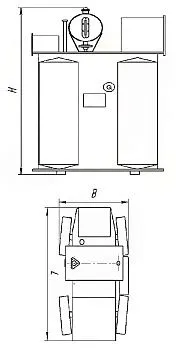 Фото чертежа ТМФ 1600/10/0,4 Фото чертежа ТМФ 1600/10/0,4